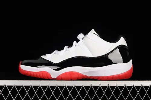 All categories Air Jordan Jordan series basketball shoes Air Jordan 11 F version Air Jordan 11 Retro Low AJ11 Joe 11 low-top patent leather black and red top layer genuine carbon AV2187-160